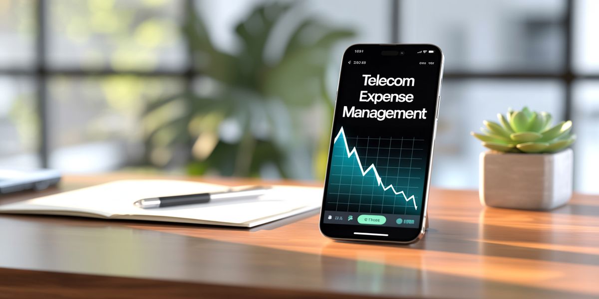 Modern smartphone displaying telecom management interface representing advanced telecom expense management solutions